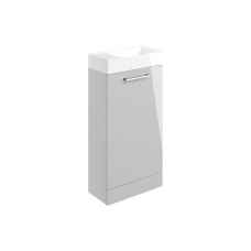 Pilton 410mm Floor Standing Unit and Basin Gloss Grey